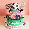 thumbnail image 6 of Female Soccer Cake Topper, Qoadwem 25PCS Female Soccer Cake Topper For Girls Soccer Cake Decorations With Pink Balloon, Gold Balls, Soccer Ball, Happy Birthday Cake Topper, 6 of 7