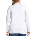 thumbnail image 2 of JMS by Hanes Plus-Size Women's Long-Sleeve V-neck Tee, 2 of 6