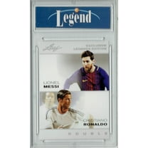 Certified Mint  Messi / Ronaldo 2022 Leaf #LM-CR Dual Soccer GOAT Trading Card