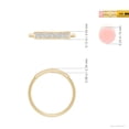 thumbnail image 6 of ANGARA Natural Pave Set Diamond Bar Ring with Milgrain in 14K Yellow Gold for Women (Size-2mm| Color-H| Clarity-SI2) | April Birthstone, Anniversary, Jewelry Gift for Women | Natural Diamond Ring, 6 of 11