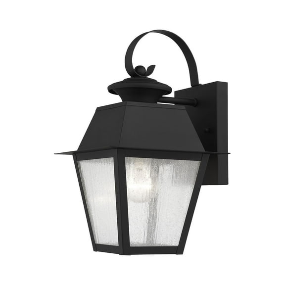 Livex Lighting Mansfield Outdoor Wall Lantern in Black