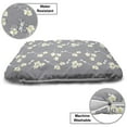 thumbnail image 3 of Flowers Insects Pet Bed, Spring Art Iris Flowers and Dragonflies on Greyscale Background, Resistant Pad for Dogs and Cats Cushion with Removable Cover, 24" x 39", Grey Yellow and White, by Ambesonne, 3 of 4