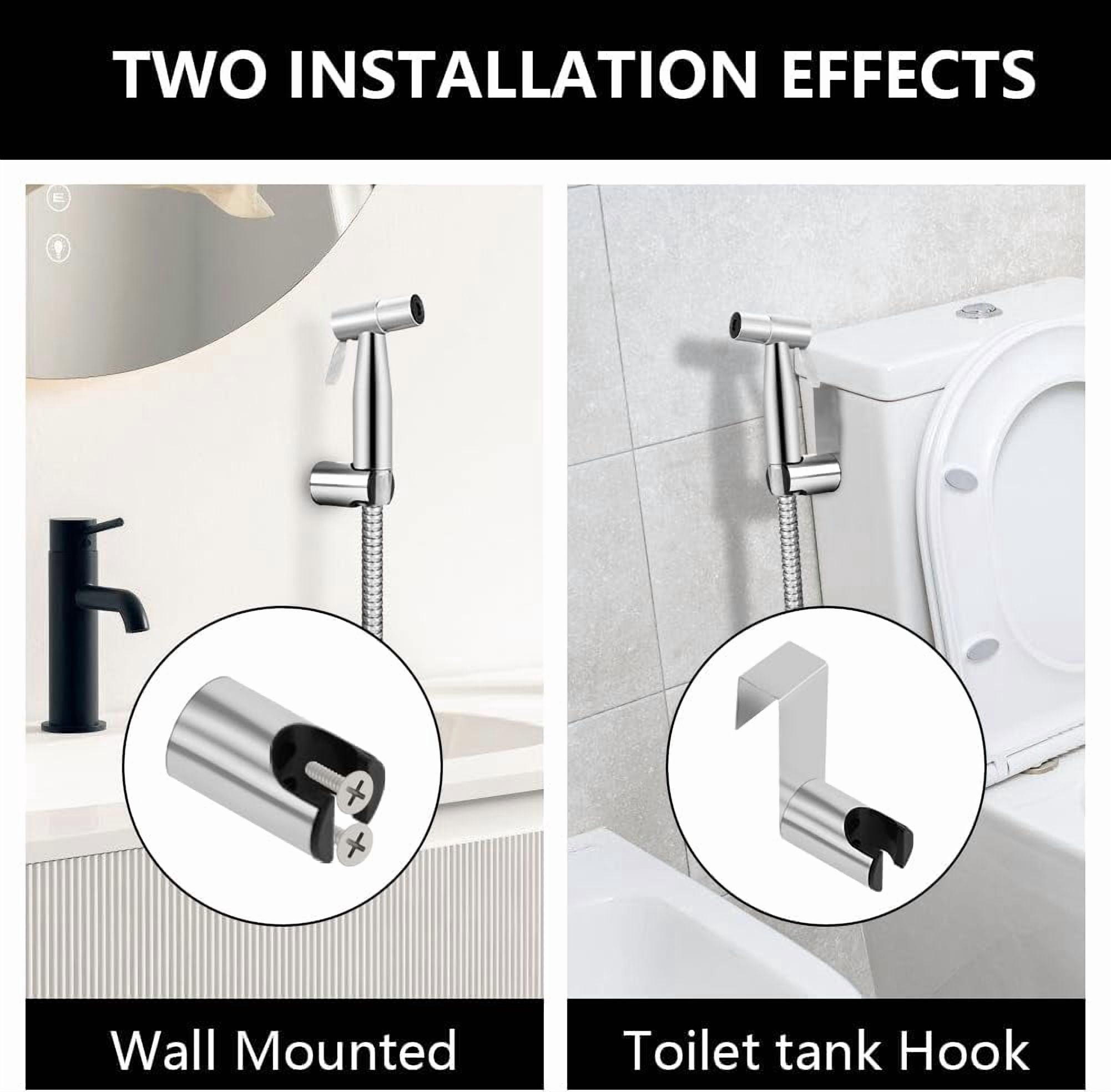 Portable Bidet Sprayer Kit  Stainless Steel Bidet Shower Head with Hose  Handheld Toilet Bidet Sprayer Kit  Hand Held