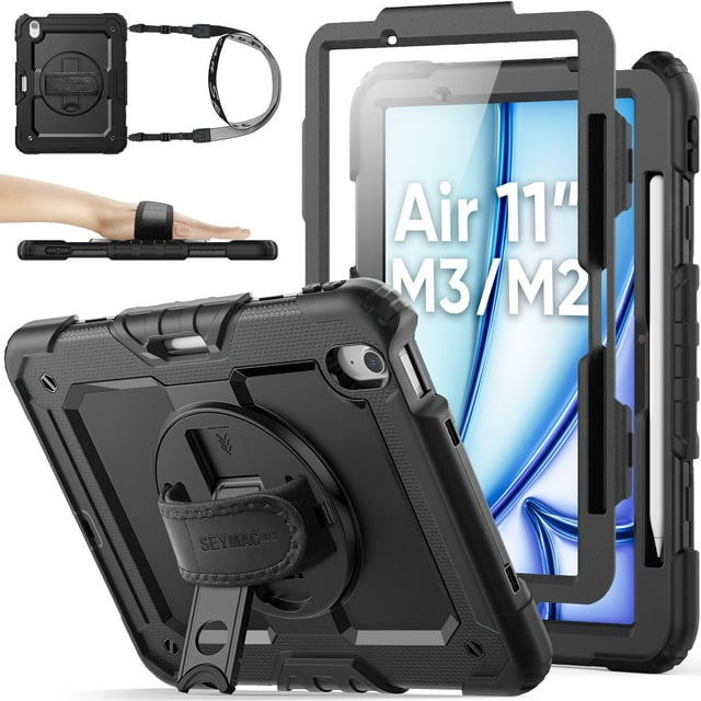 Funda protectora SEYMAC de serie para iPad Air 11 M3/M2 con accesorios