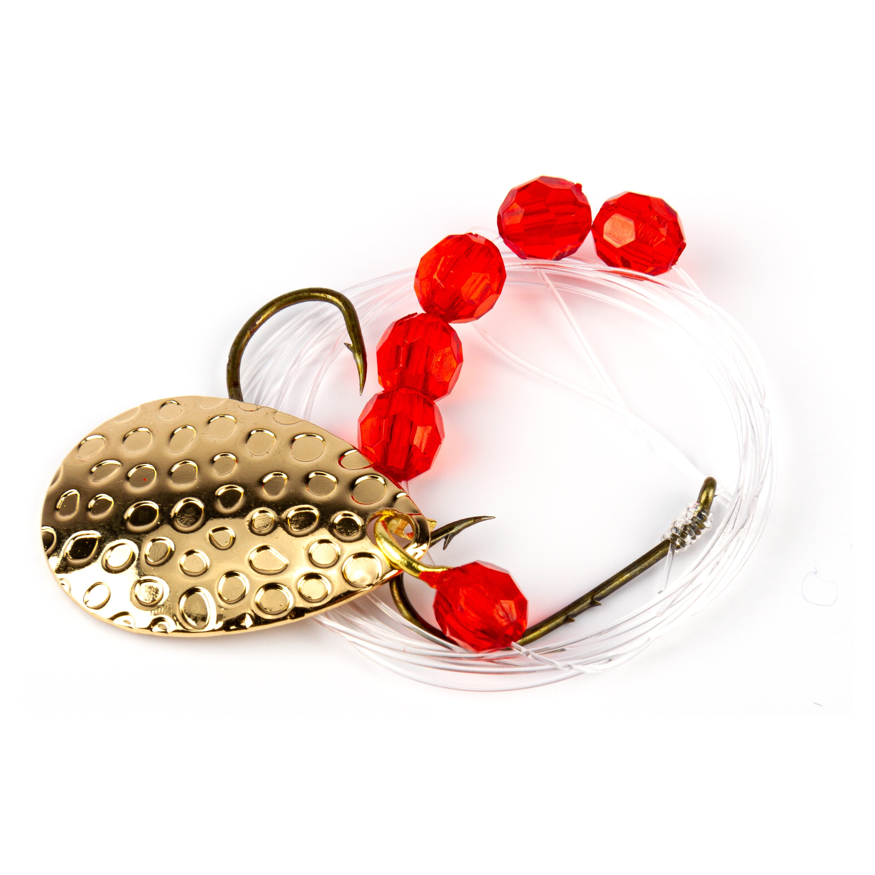 Ozark Trail Freshwater Walleye Fishing Rig, Double Hook, Gold Hammered Blade