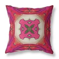 Amrita Sen Designs Amrita Sen Pastel Floral Squares Faux Suede Throw Pillow Zip 16" x 16"