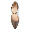 thumbnail image 5 of Journee Womens Bettie Almond Toe Mid Heel Pumps, Widths Available, 5 of 10
