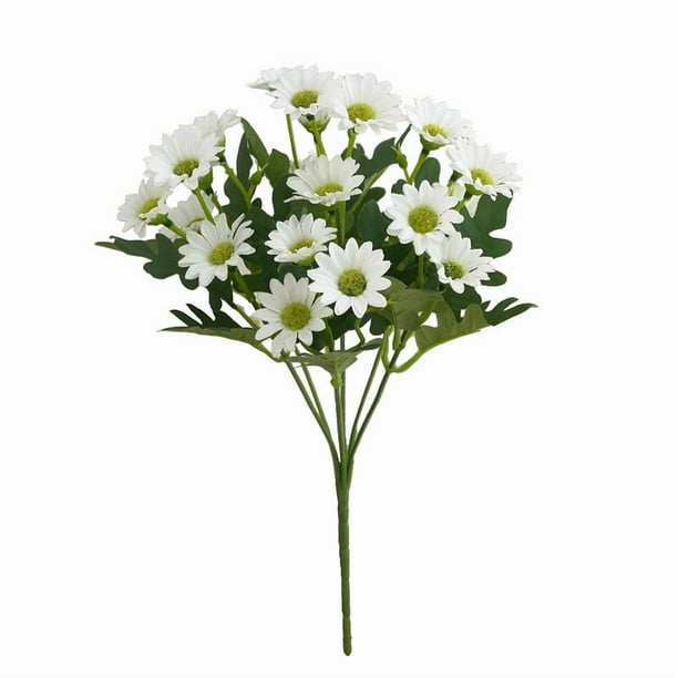 Flor artificial, decoración, pequeño ramo de simulación, manzanilla, crisantemo de boda, orquídea saltarina, crisantemo, pequeña flor artificial fresca, flor de seda, margaritas artificiales, ramo a g