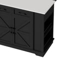 thumbnail image 6 of Uforic Kitchen Island with Drop Leaf & Storage, Kitchen Island Cart with Power Outlets, Black, 6 of 8
