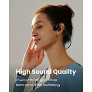 Shokz OpenMove Bone Conduction Bluetooth Headphones for Sports with Cooling Wristband,Blue