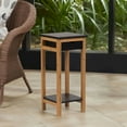 thumbnail image 6 of Bamfox 2 Tier Solid Bamboo Frame Plant Stand Black Traditional,Modern & Contemporary, 6 of 13