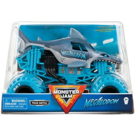 Monster Jam, Official Megalodon Monster Truck, Collector Die-Cast Vehicle, 1:24 Scale