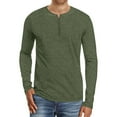 thumbnail image 2 of SEMIMAY Men's Leisure Long-Sleeved O-Neck T-shirt Solid Color Multi-Buttons Baggy Tee Home Fit Bottoming Pullover&nbsp;Men Top, 2 of 5