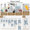 thumbnail image 6 of Blue Palm Tree Window Privacy Film, Coastal Summer Vintage Static Cling UV Sun Blocking Heat Control Window Tint Day and Night, Non-Adhesive Reusable One Way Windows Privacy Cover 17.7''x78.7'', 6 of 7