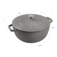 thumbnail image 3 of Staub Cast Iron Essential French Oven, Dutch Oven, 5-quart, serves 5-6, Made in France - Graphite Grey, 3 of 8