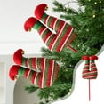 thumbnail image 2 of Christmas Elf Leg Tree Decoration – Red Cloth Insert Ornament with Bell for Tree Base, Branch, or Topper Display – Festive Hat Leg Christmas Décor Prop for Holiday Fun, 2 of 5