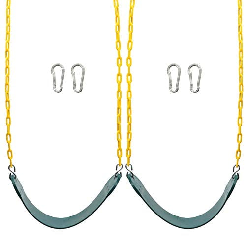 JEKOSEN Swing Seat Duty Heavy 70” Plastic Coated Chain and Snap Hooks Playground Swings Set Accessories for Kids Adults Playroom//Backyard