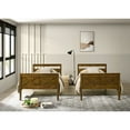 thumbnail image 3 of Home Design Exeter Twin Over Twin Solid Wood Bunk Bed Frame with Guardrails and Ladder, Brown, Easy Assembly, 3 of 11