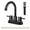 Black, variant on Vesteel 4 inch Bathroom Faucet, 2-Handle Stainless Steel Centerset Faucet with 360 Swivel Spout for Bathroom, Modern Bat Sink Faucet with Pop Up Sink Drain and Two Water Supply Lines