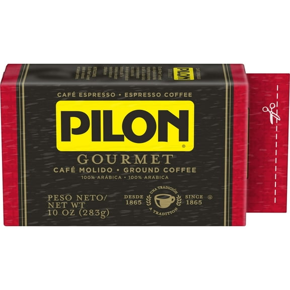 Pilon Gourmet Espresso, 100% Arabica Coffee, 10 oz Brick