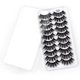 thumbnail image 2 of Kit de 10 pares de pestañas postizas, pestañas postizas 3D, pestañas largas naturales y esponjosas, pestañas postizas de banda suave reutilizables, extensión de pestañas de maquillaje negro de lujo, 2 of 5