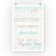 thumbnail image 2 of Orange County Beaches, California, Typography (12x18 Wall Art Poster, Room Decor), 2 of 3