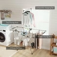 thumbnail image 4 of HOMCOM Clothes Drying Rack, Foldable Stainless Steel Laundry Rack, Silver, 4 of 10