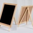 thumbnail image 2 of CHUANK Kids Wooden Magnetic Chalkboard Easel Standing Drawing Board, 2 of 6