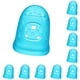 thumbnail image 3 of Bearachild Protectores de silicona para dedos de guitarra, protectores antideslizantes para ukelele, instrumentos musicales transparentes, azul Type1 NO1, 3 of 6