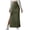 Army Green, variant on Women's Stretchy Rib Knit High Waist Midi Pencil Skirt with Split Slit Hem Comfortable Flattering Fit for Casual Wear