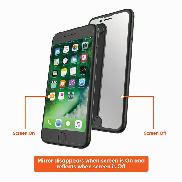 onn. Mirror Glass Screen Protector for iPhone 11 / iPhone XR - Mirror Finish