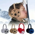 thumbnail image 4 of Adorable Cartoon Football Themed Winter Ear for Kids Cozy Soft Earmuffs Outdoor Cold Weather, 4 of 4