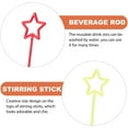 thumbnail image 2 of YOPTOP 30Pcs Plastic Cocktail Stirrers Star Shaped Stirring Sticks Beverage Juice Mixing Sticks,none,none, 2 of 6