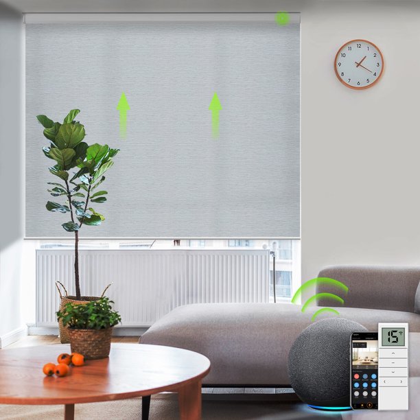 Yoolax Motorized Window Shade Smart Blind with Remote Control Half