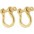 thumbnail image 5 of 2 sets of pure brass U-shaped anchor hook rings, key chain hook rings, gold connecting hook rings, 10mm U-shaped hook rings, 5 of 5