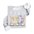 thumbnail image 5 of Ink Printed Image NOT a Quilt Patch - 3 Bunnies Easter Patchwork Pullover Gray Sweatshirt Youth Large, 5 of 8