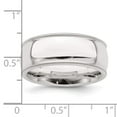 thumbnail image 3 of Sterling Silver 8mm Comfort Fit Half Round Milgrain Size 6.5 Band QCFM080, 3 of 5