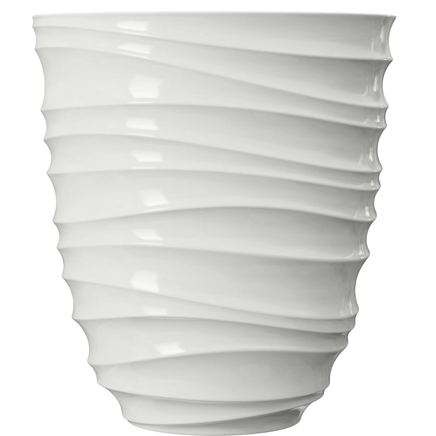 Mainstays Capri 16" x 16" x 18" Round White Plastic Planter