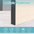 thumbnail image 4 of Sello de puerta de aislamiento Uxcell, cinta de aislamiento de espuma de PU autoadhesiva de 16.4 ft, cinta de sellado de ventana para insonorización de invierno, relleno de huecos para puertas, Negro, 4 of 6
