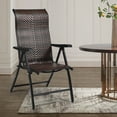 thumbnail image 1 of Costway 1 Pce Chaise Pliante de Patio en Rotin Inclinable Dossier Réglable avec Accoudoir, 1 of 9