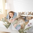 thumbnail image 3 of Erosebridal Rustic Farmhouse Rabbit Queen Comforter Set,Multicolor Easter Eggs Wild Butterfly Kids Bedding Comforter Set Reversible 3 Pieces, 3 of 7
