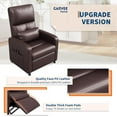 thumbnail image 5 of Power Recliner Chair with Adjustable Back & USB Port - Ergonomic PU Leather Home Theater Seat with Padded Seat, Tall Back & Side Pockets for Living Room, 5 of 9