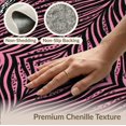 thumbnail image 6 of ODIKA Pink Stripe Spotted Print Border Mixed Bold Striped Zebra Leopard Refined for Dining Room, Under Table, Home Office, Non-Slip Chair-Friendly, 6 of 7