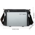 thumbnail image 2 of BOUTAMAL Unisex adjustable shoulder strap Canvas 15.6" Laptop Messenger Bag, Black, 2 of 9