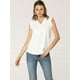 thumbnail image 3 of Allegra K Blusas vintage sin mangas con volantes para mujer Tops de trabajo con ribete de volantes blanco XS, 3 of 6