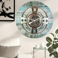 thumbnail image 5 of THE GEARS CLOCK Wall Clock with Real Moving Gears EN-LI_ 24 in Round Aqua-Green, 5 of 11