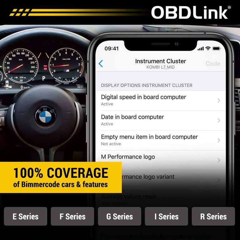 OBDLink CX Bimmercode Bluetooth 5.1 OBD2 Adapter for BMW