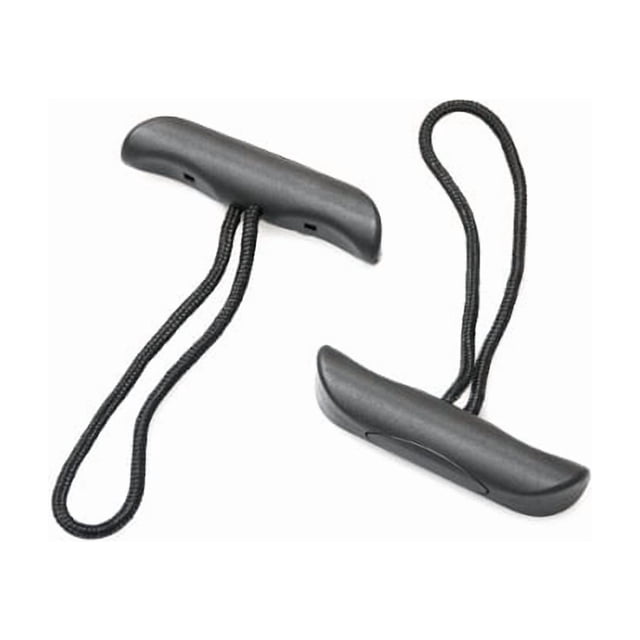 Yak Gear Kayak Handle HANDC Mounts To Bow Or Stern Of Watercraft; Toggle Handle Kit; Contoured Grip; Black Handle And Rope; Polypropylene; Set Of 2