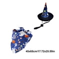 thumbnail image 3 of Aoznliie Dog Bandana, Halloween Hat & Scarf Set for Cats Small Dogs, 18x26 inch Pet Costume for Porch Geese, Blue, 3 of 7