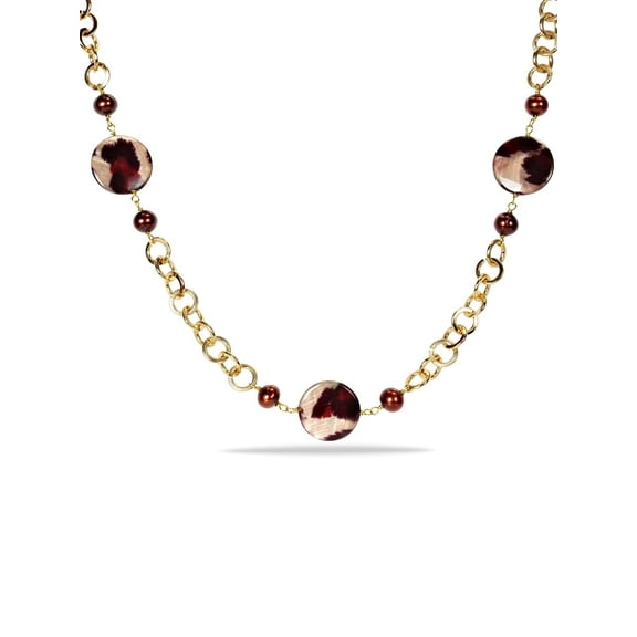 Everly Women's Cultured Pearl Yellow Gold Necklace